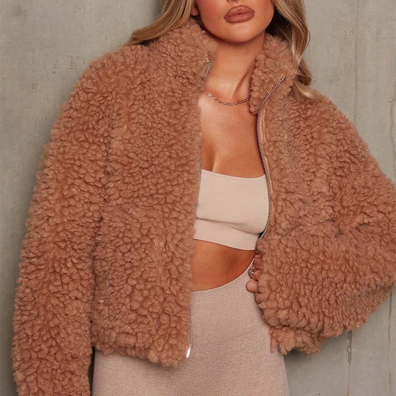 Winter Lamb Wool Short Coat