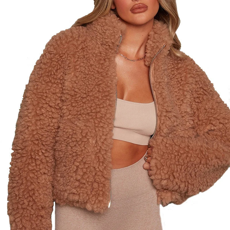 Winter Lamb Wool Short Coat