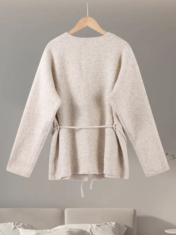 Tie Waist Knit Cardigan 🤍