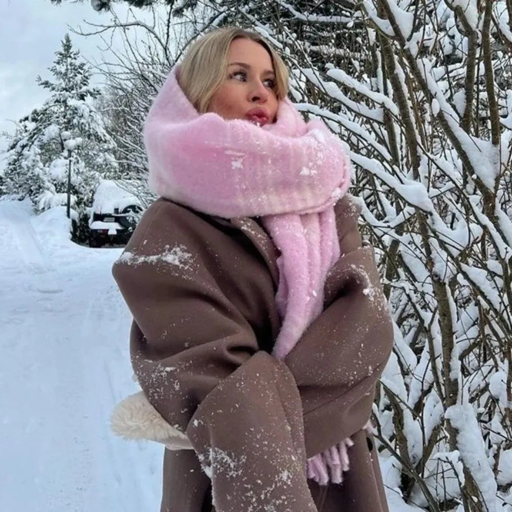 Cozy Winter Plaid Scarf