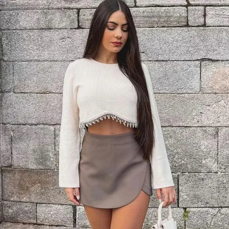 Asymmetric Mini Skort 🤍