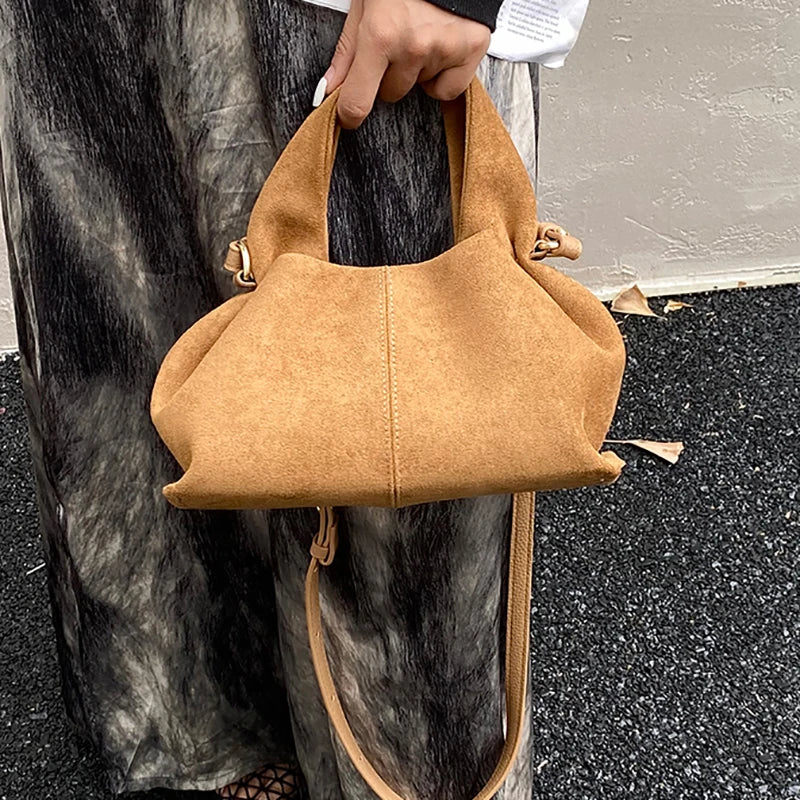 Dumpling Bag Retro Suede PU Leather Bag