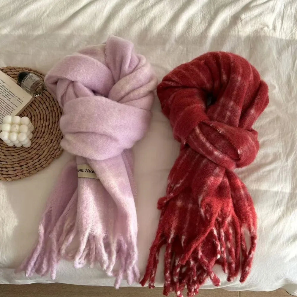 Cozy Winter Plaid Scarf
