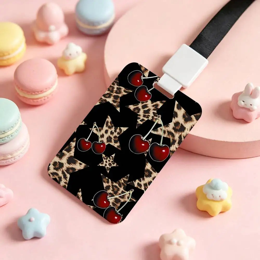 Trendiger Kartenhalter mit Schleifen- & Leo-Print 🎀