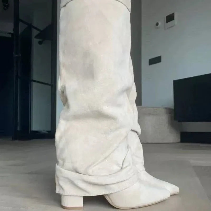 Pointed Knee High Boots 🤎
