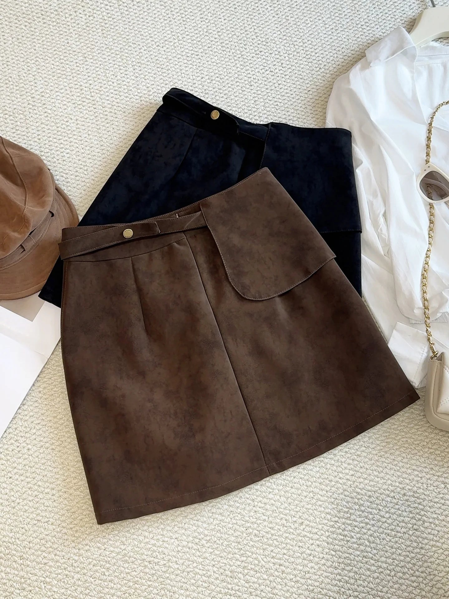 Autumn Suede Mini Skirt 🤎