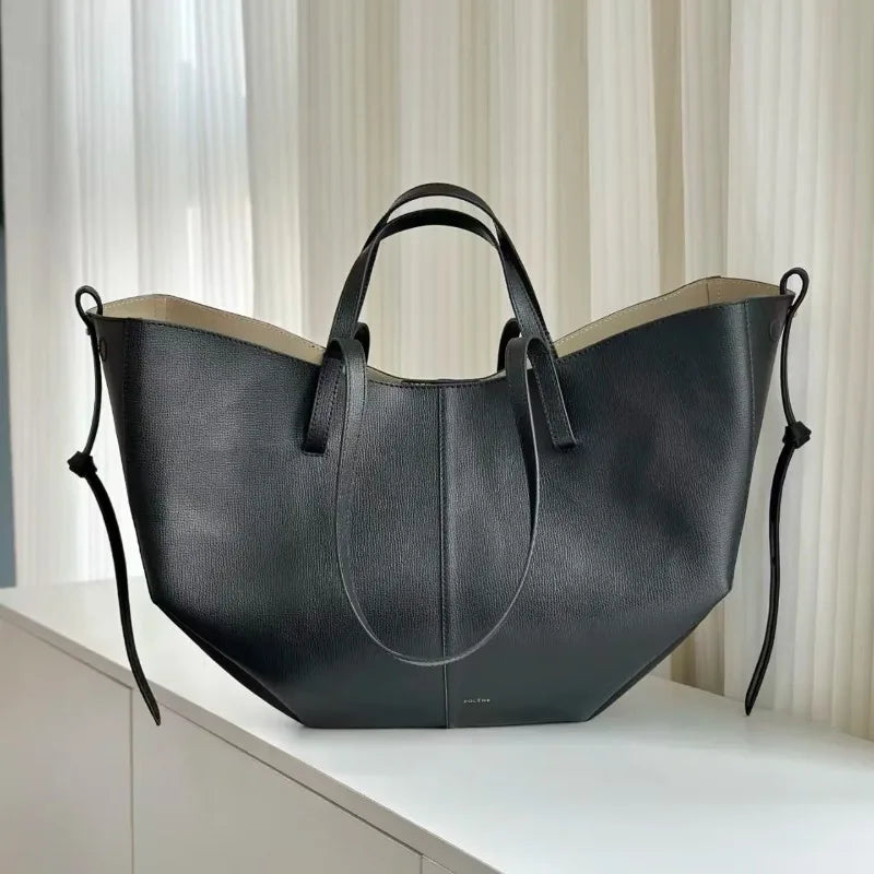 Vintage Vegan Leather Work Shopping Handbag