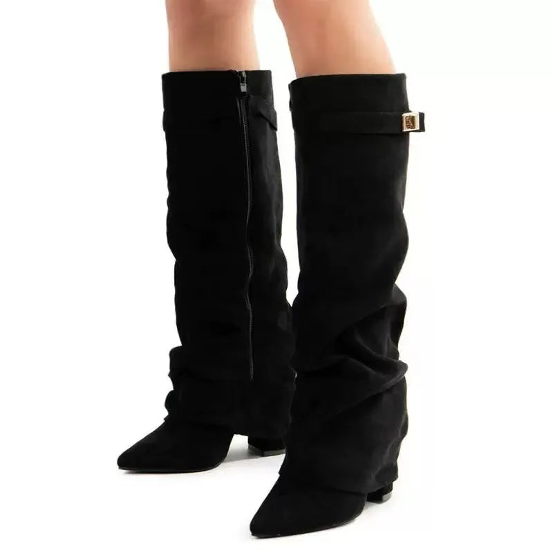 Pointed Knee High Boots 🤎