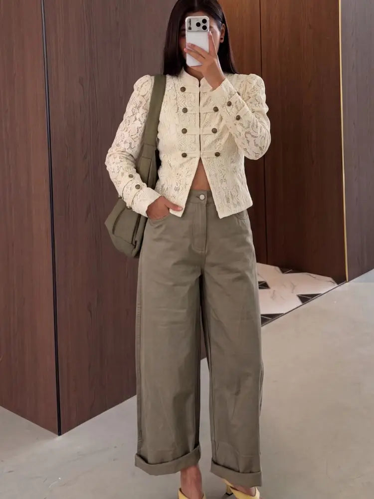Cropped Military Coat