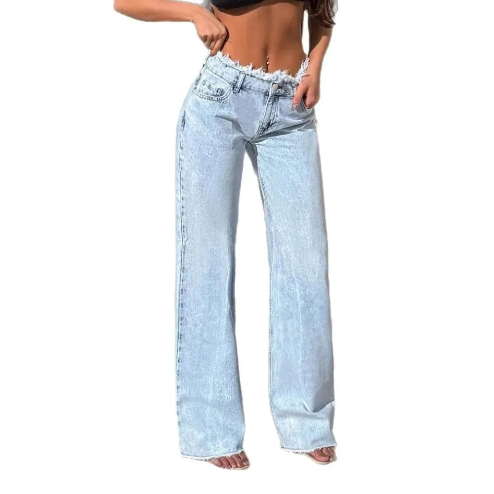 Distressed High Waist Jeans