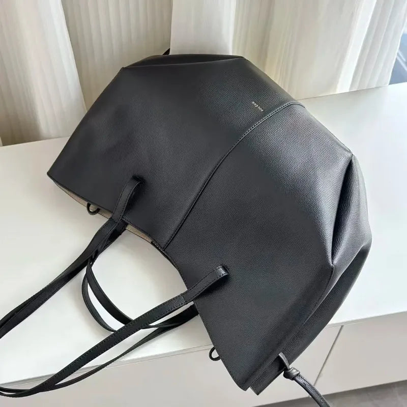 Vintage Vegan Leather Work Shopping Handbag