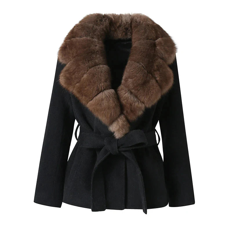 Brown Fur-Trim Jacket