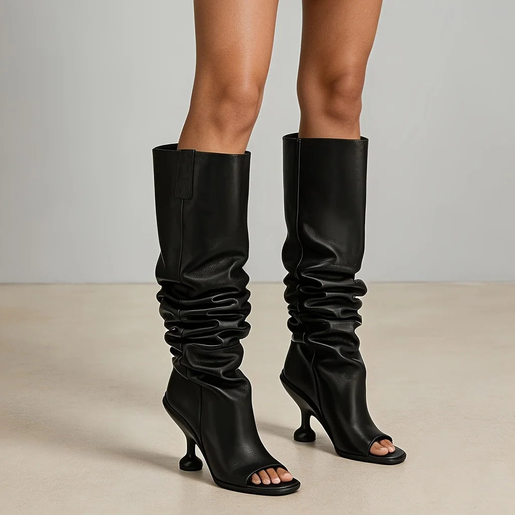 Slouchy Suede Knee High Boots 🤎