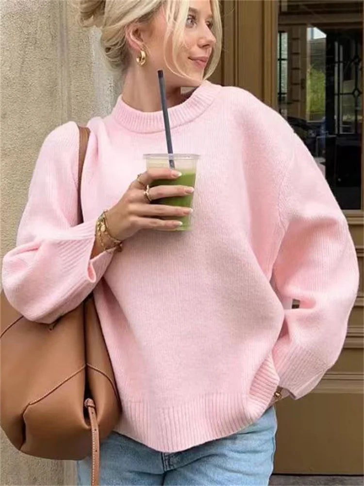 Soft Pink Knit Sweater