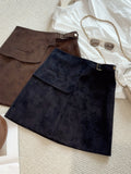Autumn Suede Mini Skirt 🤎