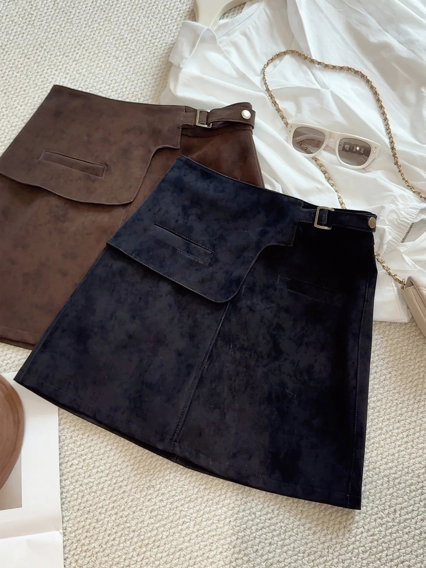 Autumn Suede Mini Skirt 🤎
