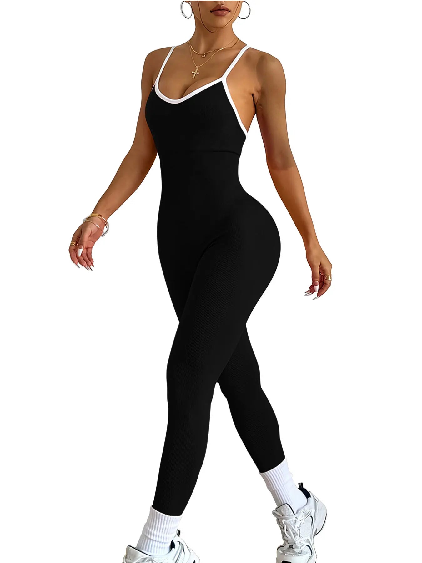 Ribbed Yoga Jumpsuit