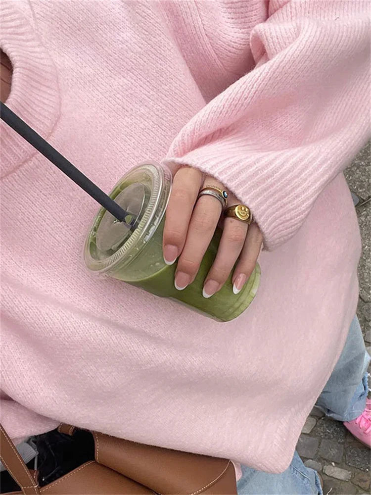 Soft Pink Knit Sweater