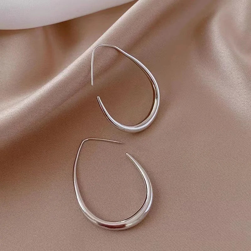 925 Sterling Silver Golden Hoop Earrings