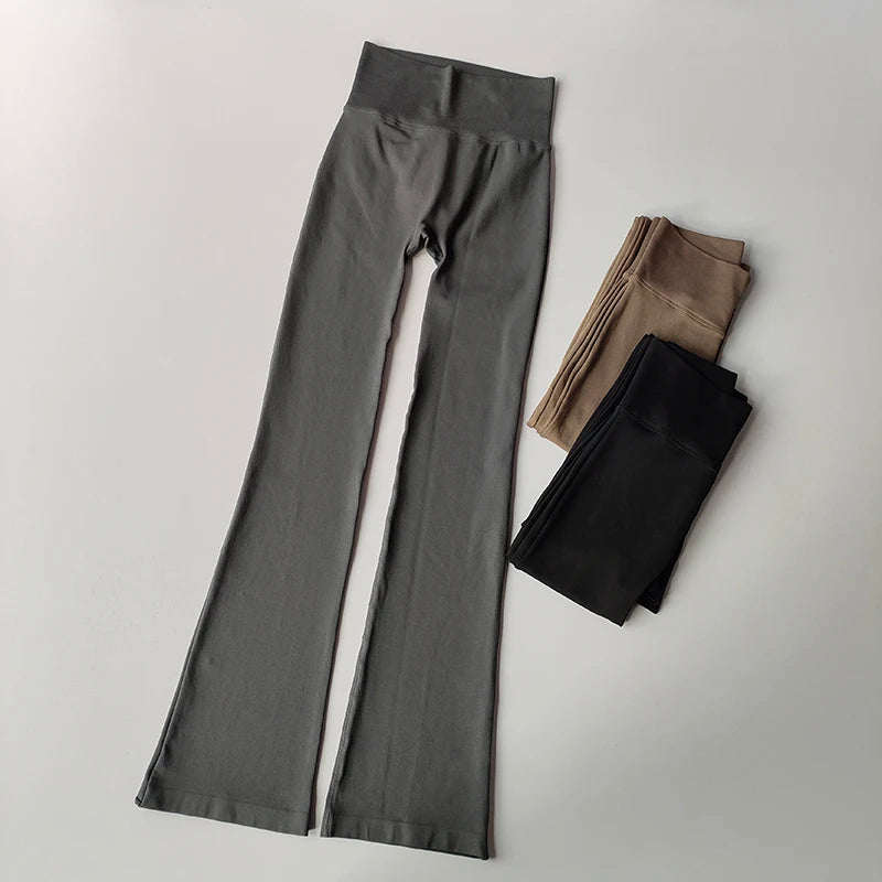 High Waist Flared Leggings 🤎