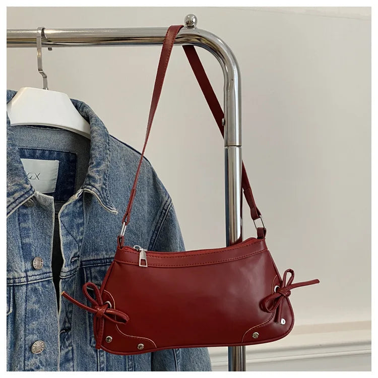 Retro Bow Shoulder Bag