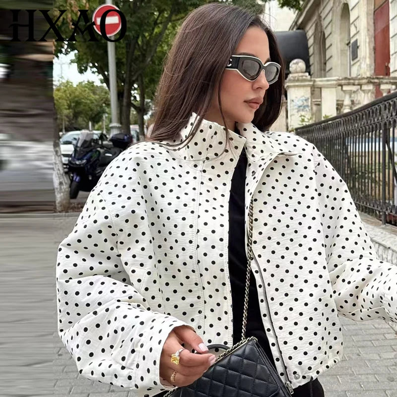 Polka Dot Bomber Jacket 🤍