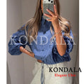 Plaid Shirts Turtleneck Blouse