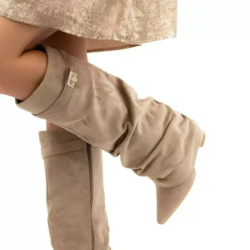 Pointed Knee High Boots 🤎