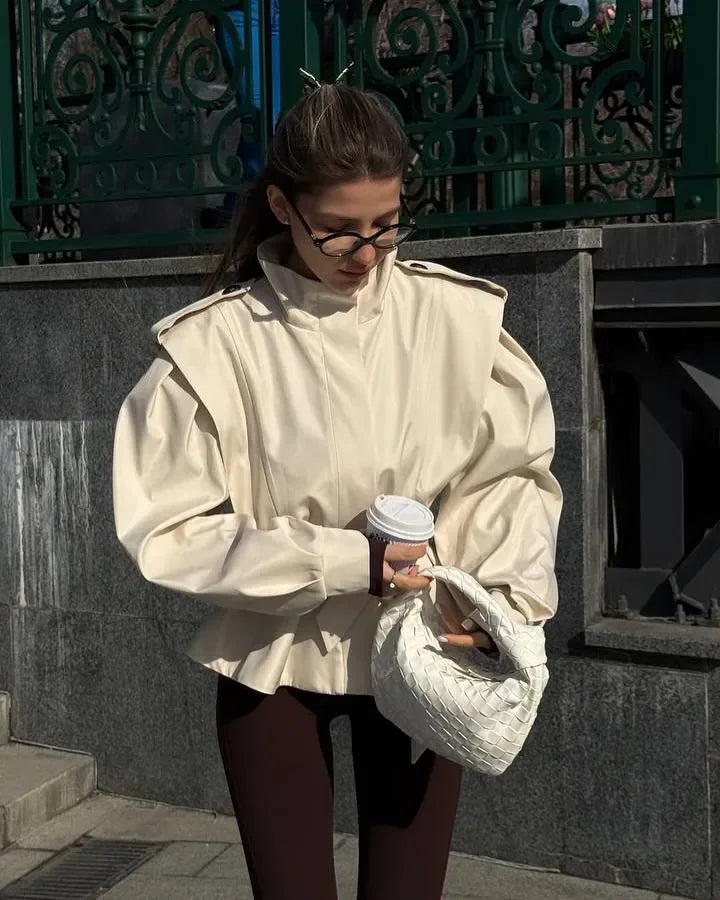 Essential Cinched Waist Jacket 🤎
