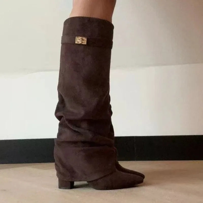 Pointed Knee High Boots 🤎