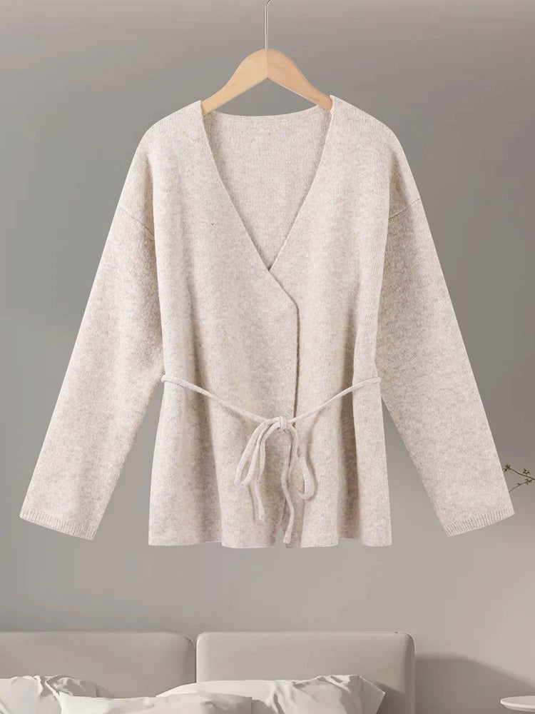 Tie Waist Knit Cardigan 🤍