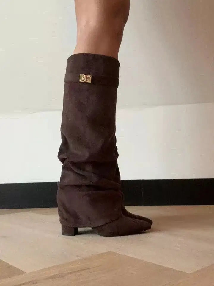 Pointed Knee High Boots 🤎
