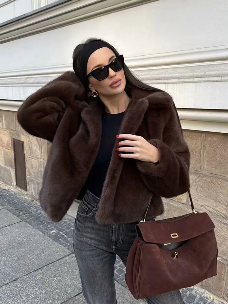Brown Faux Fur Jacket 🤎