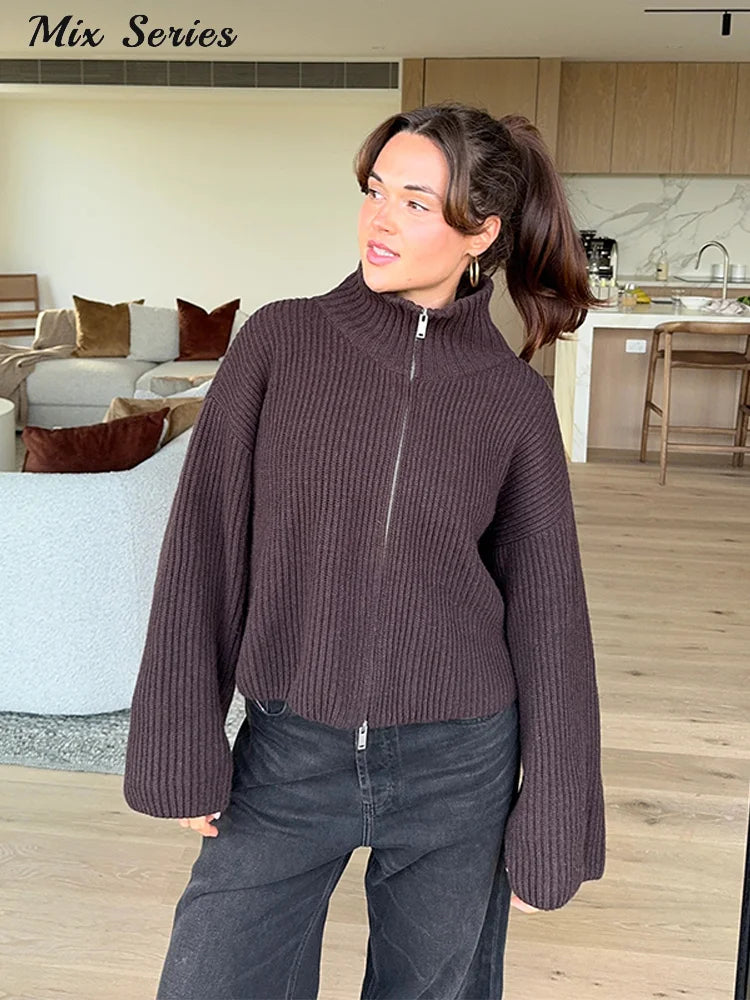 Zip Knit Cardigan
