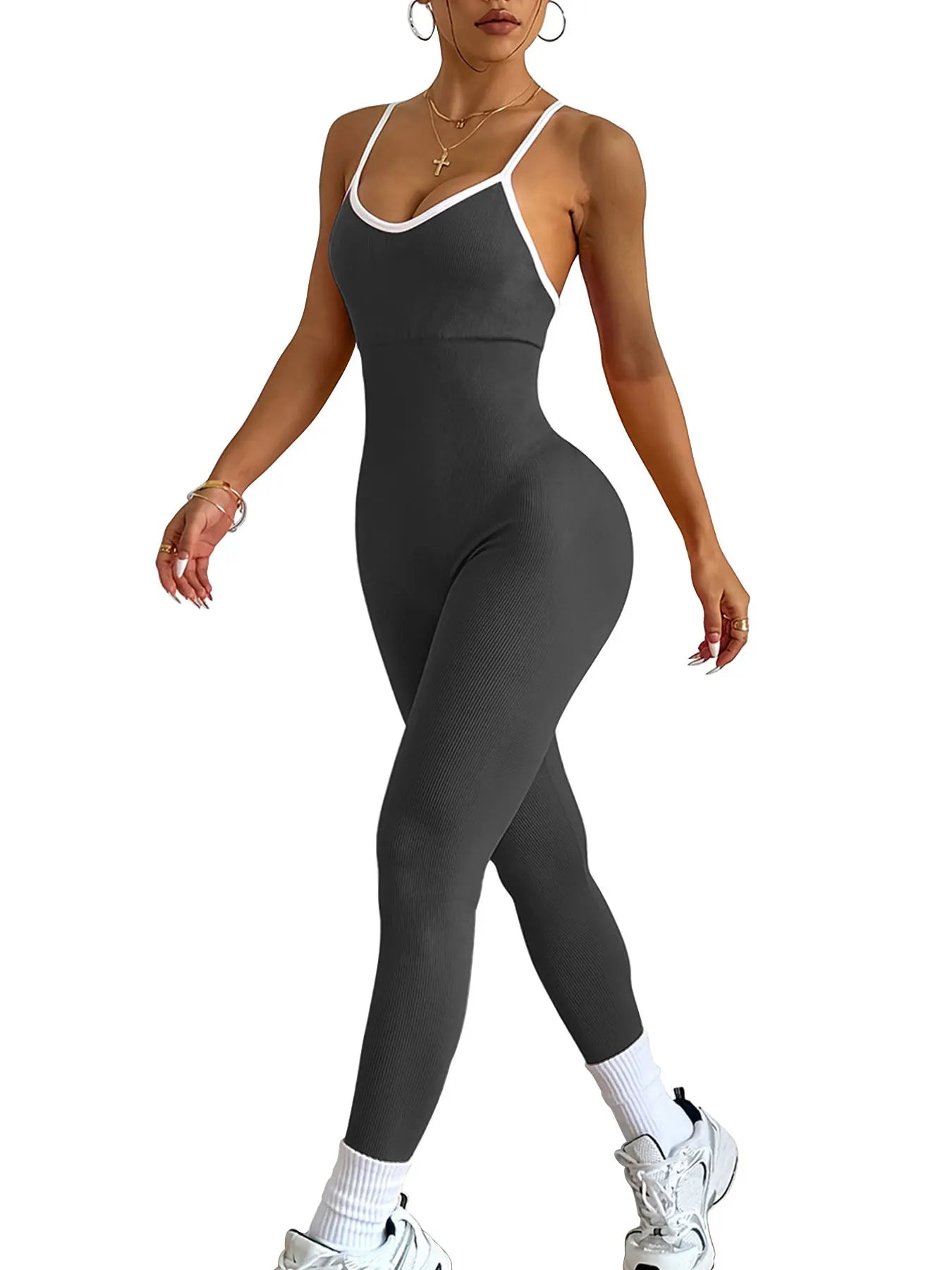 Ribbed Yoga Jumpsuit
