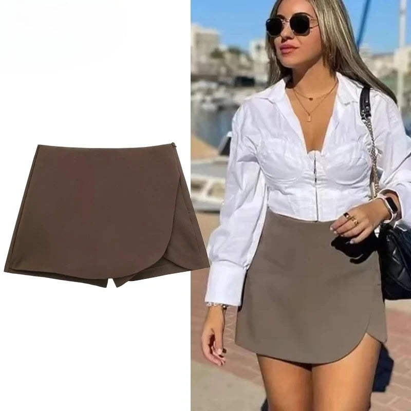 Asymmetric Mini Skort 🤍
