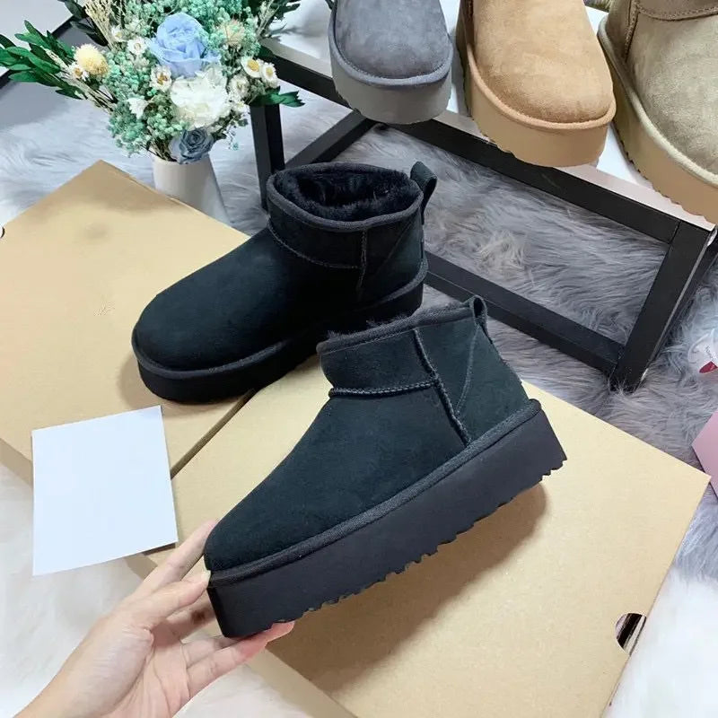 Mini Platform Boots Leather slippers