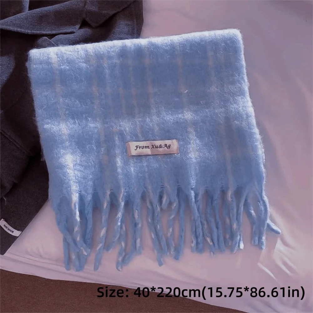 Cozy Winter Plaid Scarf