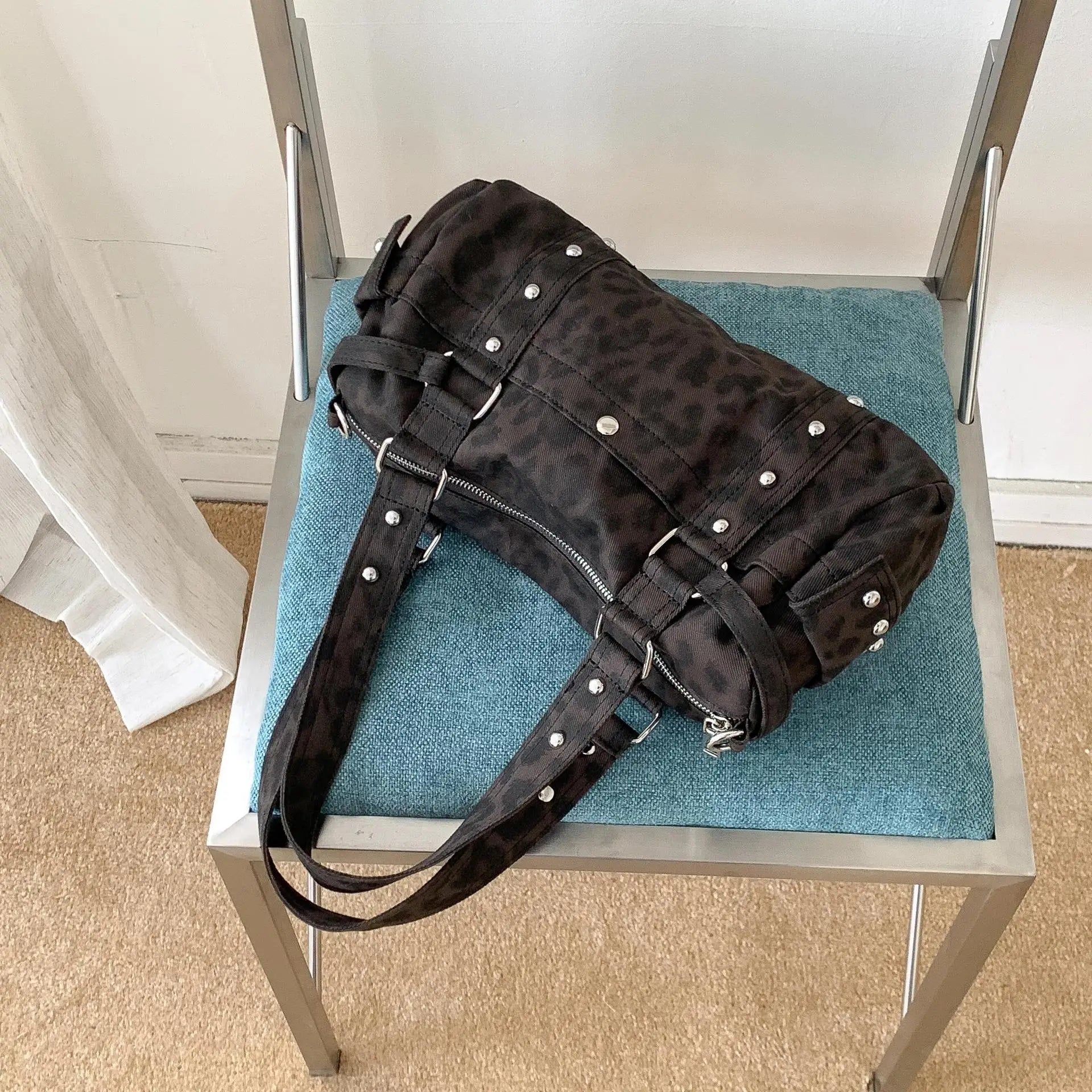 Vintage Leopard Boston Bag 🤎